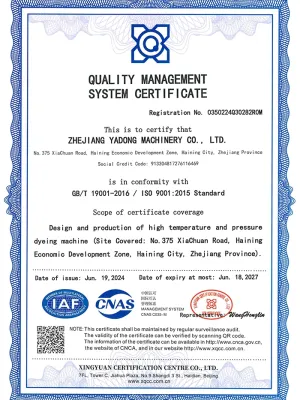 Certifikát certifikácie systému riadenia kvality